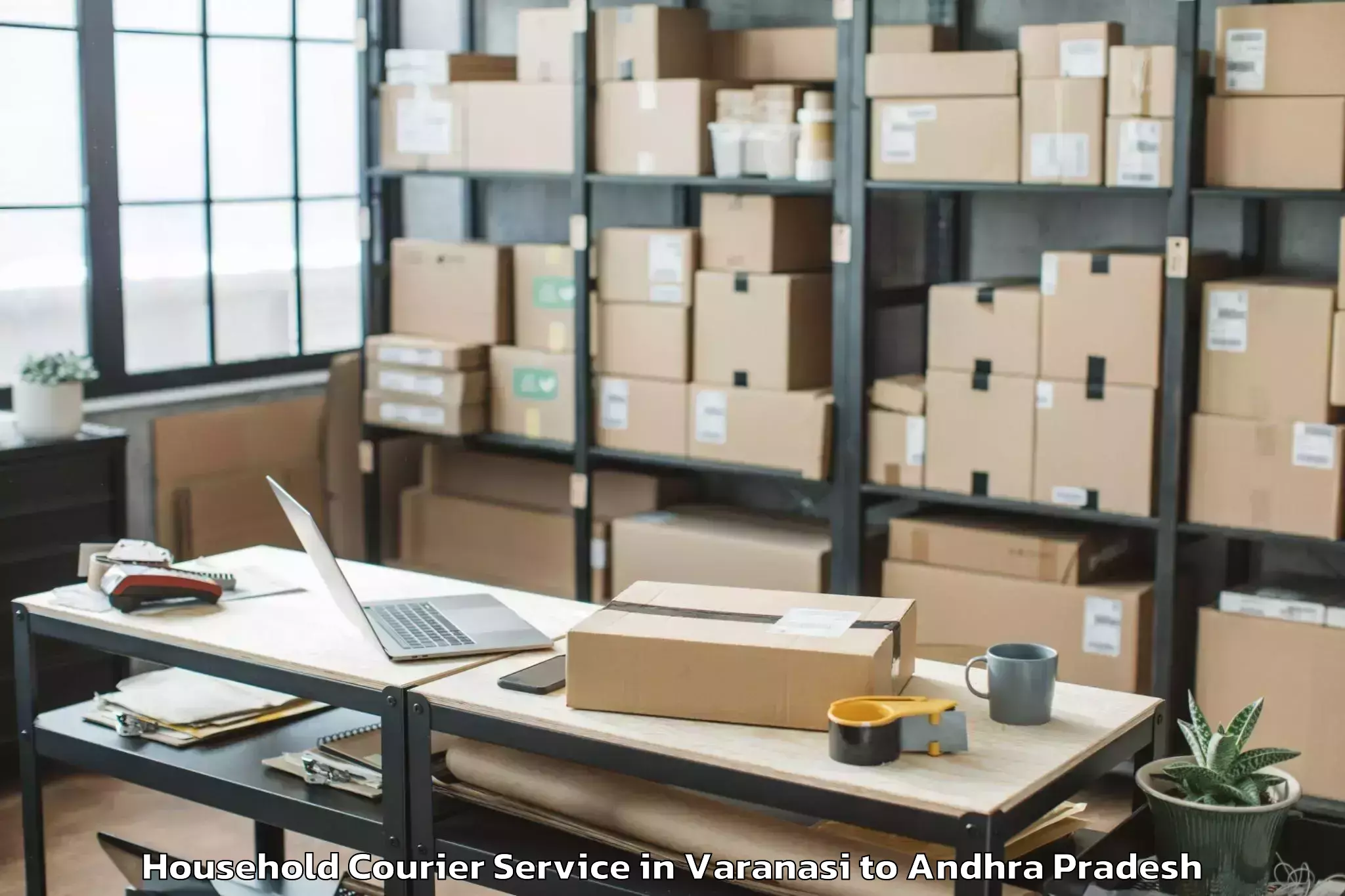 Book Varanasi to Laveru Household Courier